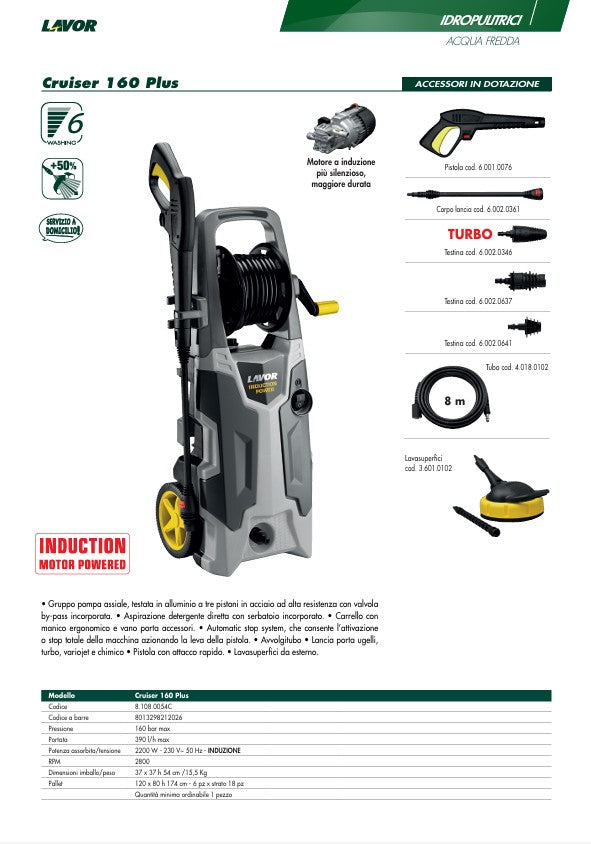 Idropulitrice Lavor cruiser 160 plus