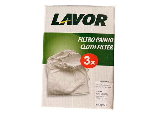 Kit 3 Filtri Panno per Aspirapolvere LAVOR